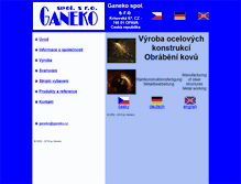 Tablet Screenshot of ganeko.cz